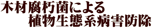 木材腐朽菌による 　　植物生態系病害防除