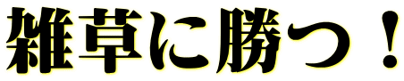 雑草に勝つ！