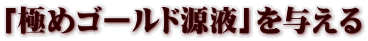 「極めゴールド源液」を与える