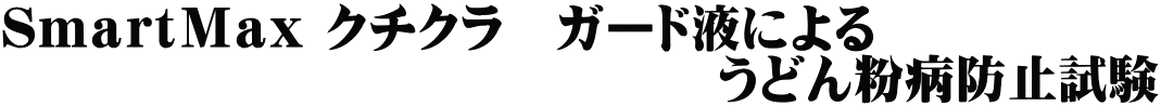 ＳｍａｒｔＭａｘ クチクラ　ガード液による 　　　　　　　　　　　　　　うどん粉病防止試験