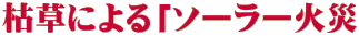 枯草による「ソーラー火災